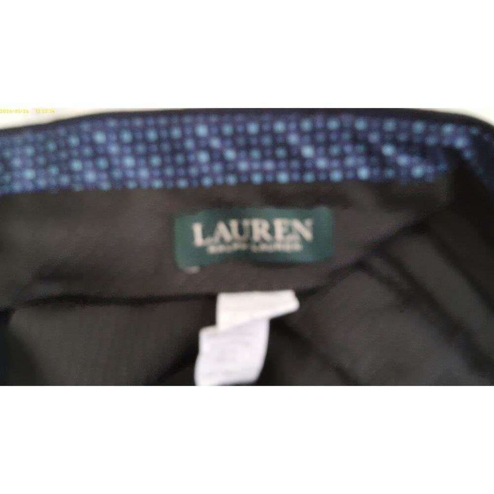 Lauren Ralph Lauren Dress Pants Mens 42x32 Navy Blue Flat Front Stretch Trousers - Picture 2 of 6